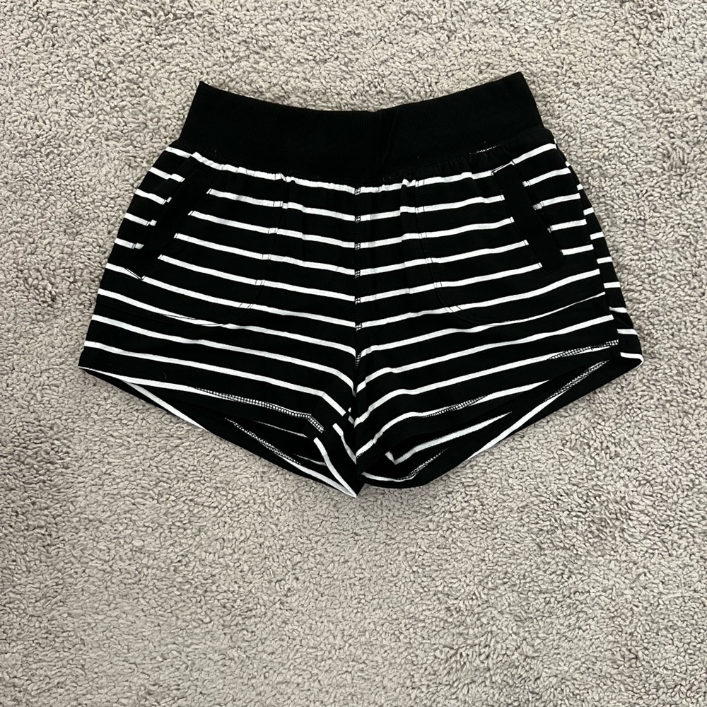 EUC Black and White Striped Women's Shorts Small